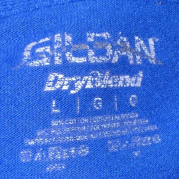 Gildan Classic Blue Short Sleeve Tee Men’s Large Basic T-Shirt - Picture 5 of 5